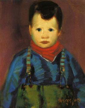 Boy with Suspenders Artwork by George Benjamin Luks