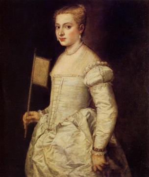 Woman In White Artwork by Titian