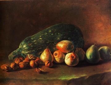 Still Life of Fruit and Nuts Artwork by Giacomo Ceruti