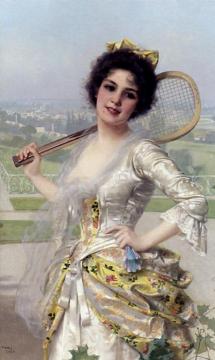 An Elegant Player Artwork by Vittorio Matteo Corcos