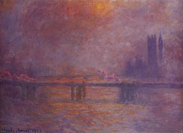 Charing Cross Bridge, The Thames Artwork by Claude Oscar Monet