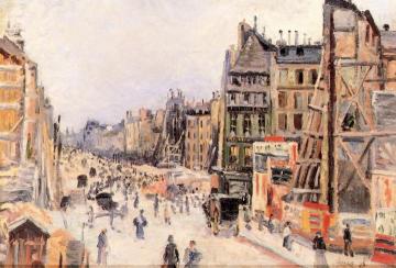 Cutting through the rue Réaumur Artwork by Maximilien Luce