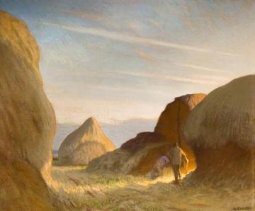 Rickyard, Morning Artwork by Sir George Clausen