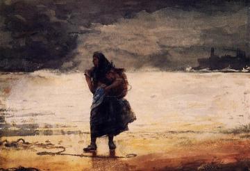 Fisherwoman Artwork by Winslow Homer