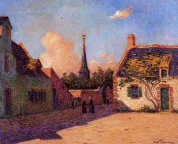 Village Plaza Artwork by Ferdinand du Puigaudeau