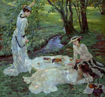 The Picnic Artwork by Edward Cucuel