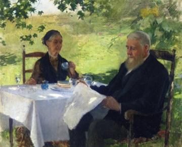 Tea on the Porch Artwork by Willard Leroy Metcalf