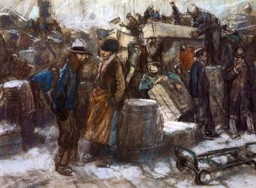 The Docks, New York City Artwork by Everett Shinn