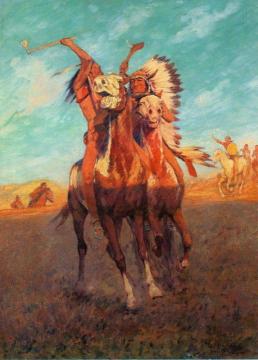 Fight To The Finish Artwork by Charles Schreyvogel