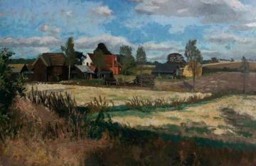 The Clock House, Little Sampford, Essex Artwork by John Arthur Malcolm Aldridge