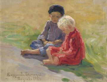 Playing Children Artwork by Nikolai Petrovich Bogdanov-belsky