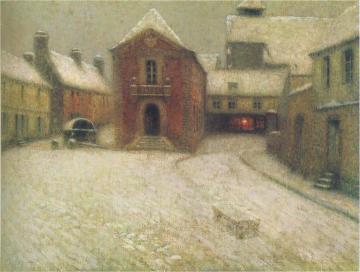 Gerberoy in the snow Artwork by Henri Le Sidaner