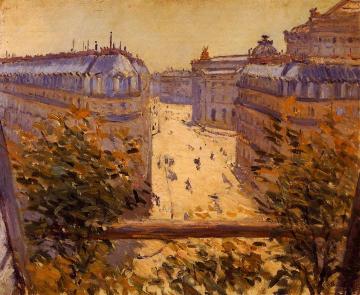 Rue Halevy, Balcony View Artwork by Gustave Caillebotte