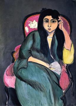Lorette Seated, Pink Armchair Artwork by Henri Matisse