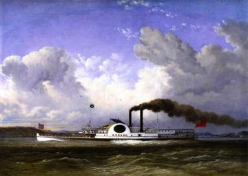 The Steamship 'Quebec' Artwork by Cornelius Krieghoff