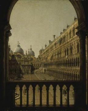 Interior Court of the Doge's Palace, Venice Artwork by Giovanni Antonio Canal