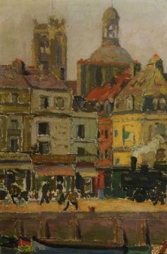 Le quai Duquesne, Dieppe, France Artwork by Charles Ginner