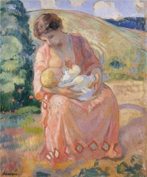 Mother and child Artwork by Henri Lebasque