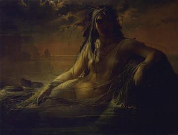 A Mermaid (en Havfrue) Artwork by Elisabeth Jerichau-Baumann