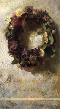 Agathon To Erosanthe, Votive Wreath Artwork by John La Farge