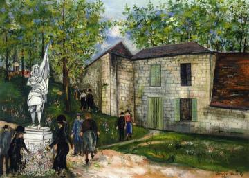 The Tower of Saint-Jacques in Paris Artwork by Maurice Utrillo