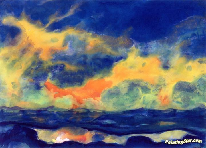Autumn Sky At Sea Artwork by Emil Nolde