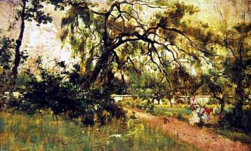 Women's Figures In The Park Artwork by Giovanni Boldini