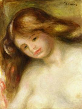 Bust of a Young Nude Artwork by Pierre Auguste Renoir