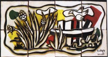 Bird in a Landscape Artwork by Fernand Léger