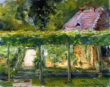 View over the Tall Linden Hedge into the Cutting Garden toward the West Artwork by Max Liebermann