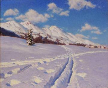 Traces dans la Neige (Suisse) Artwork by Ivan Fedorovich Choultse