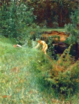 Nude on an Embankment Artwork by Anders Zorn