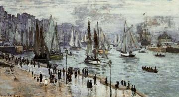 Fishing Boats Leaving The Port Of Le Havre Artwork by Claude Oscar Monet