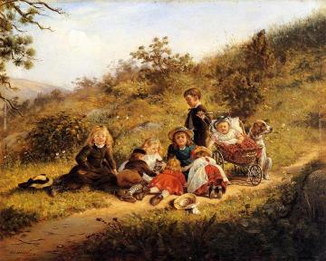 The Sunny Hours Of Childhood Artwork by Edward Lamson Henry