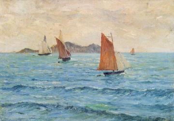 Sailboats Artwork by Maxime Maufra
