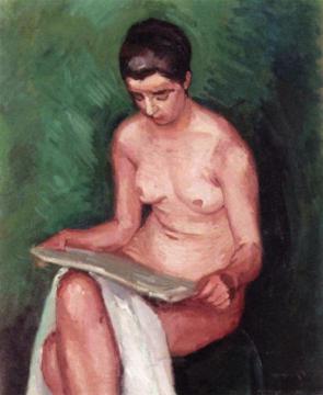 Seated Nude Artwork by Jean-Hyppolyte Marchand