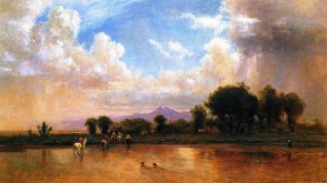 On the Plains, Cache la Poudre River Artwork by Thomas Worthington Whittredge