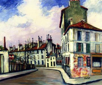 Village Street Artwork by Elisée Maclet