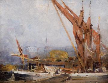 The Hay Barges Artwork by Sir Arthur Streeton