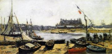 Trouville, View of the Port from the Pier Artwork by Eugène-Louis Boudin