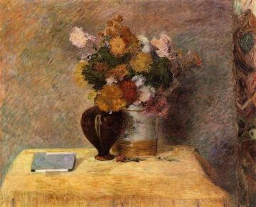 Flowers And Japanese Book Artwork by Paul Gauguin