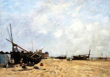 Berck, Beach Scene Artwork by Eugène-Louis Boudin