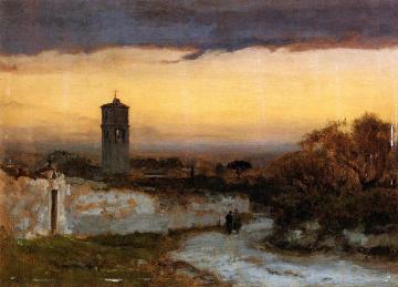 Monastery at Albano Artwork by George Inness