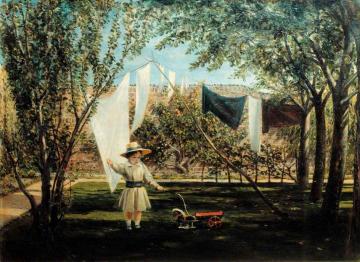 A Garden Scene Artwork by Charles Robert Leslie