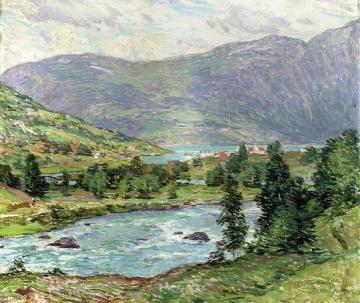 Mountain Lakes, Olden, Norwas Artwork by Willard Leroy Metcalf