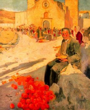 Vendedor De Naranjas Artwork by Joaquin Mir Trinxet