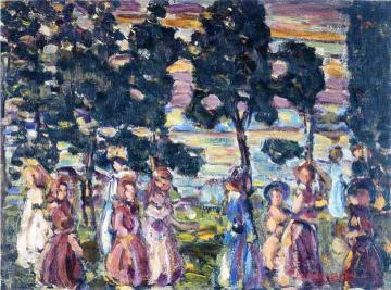 The Sunday Scene Artwork by Maurice Prendergast
