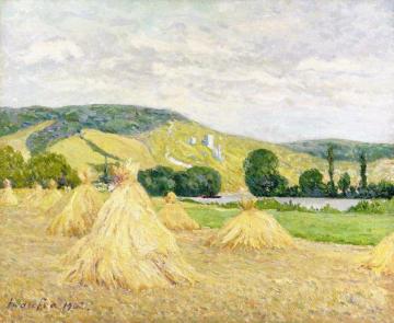 Haystacks, Dairy Farm near Andelys Artwork by Maxime Maufra