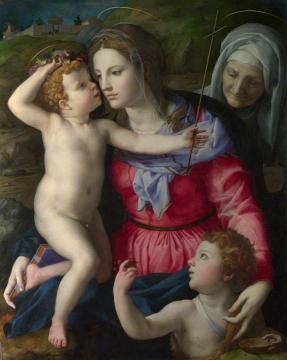 The Madonna And Child With Saint John The Baptist And Saint Elizabeth Artwork by Agnolo Bronzino