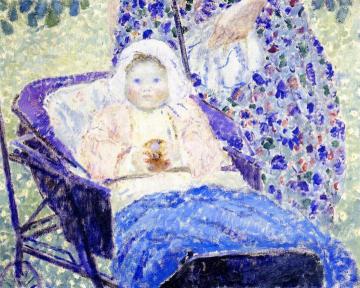 Baby in Pram Artwork by Frederick Carl Frieseke